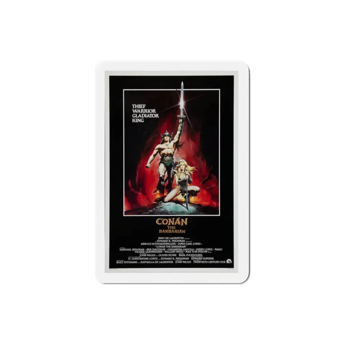 Conan the Barbarian 1982 Movie Poster Refrigerator Magnet 2 Inch - The Sticker Space