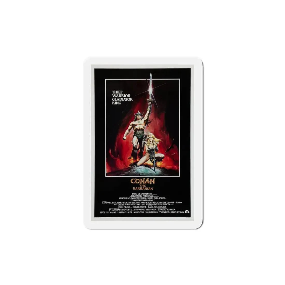 Conan the Barbarian 1982 Movie Poster Refrigerator Magnet 4 Inch - The Sticker Space