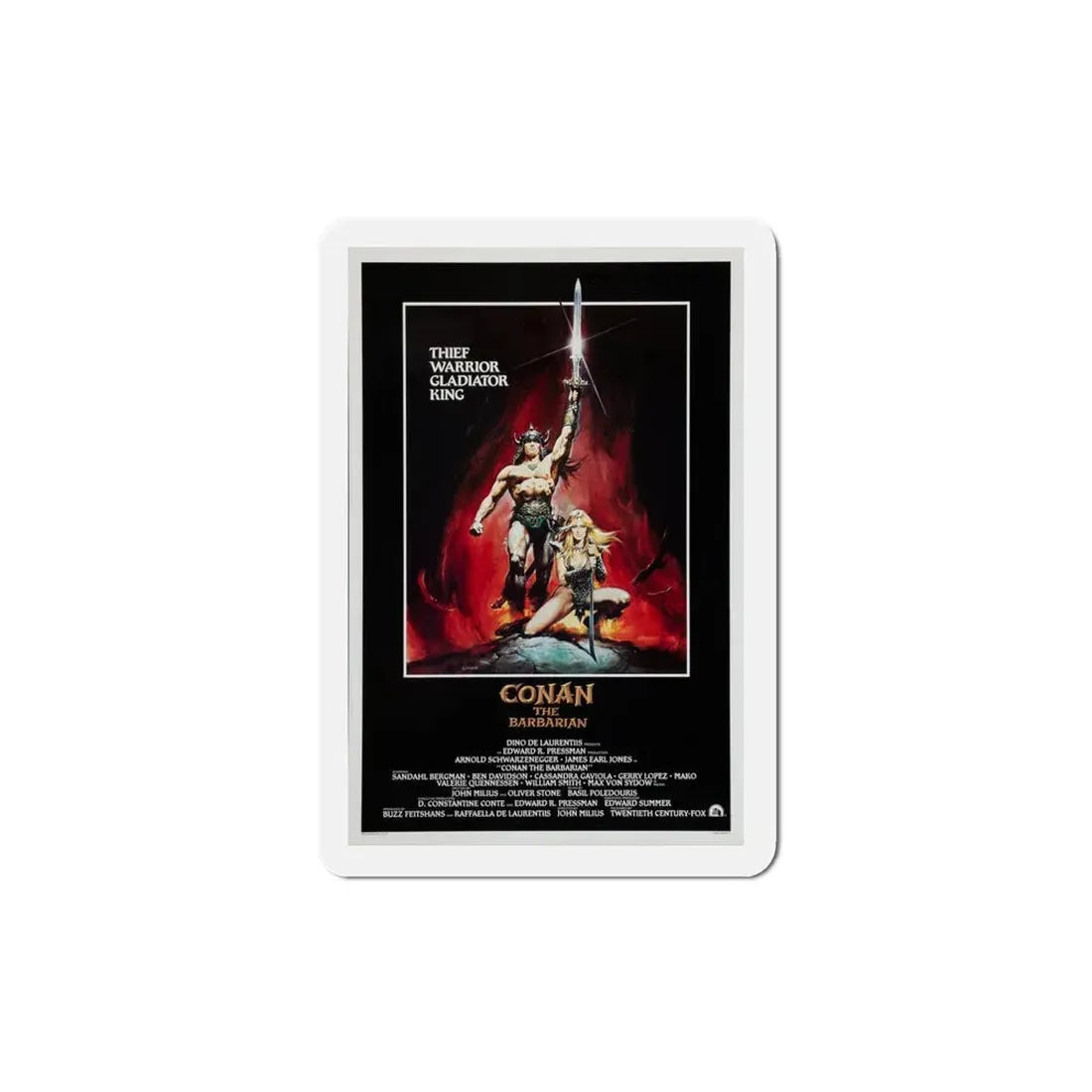 Conan the Barbarian 1982 Movie Poster Refrigerator Magnet 4 Inch - The Sticker Space