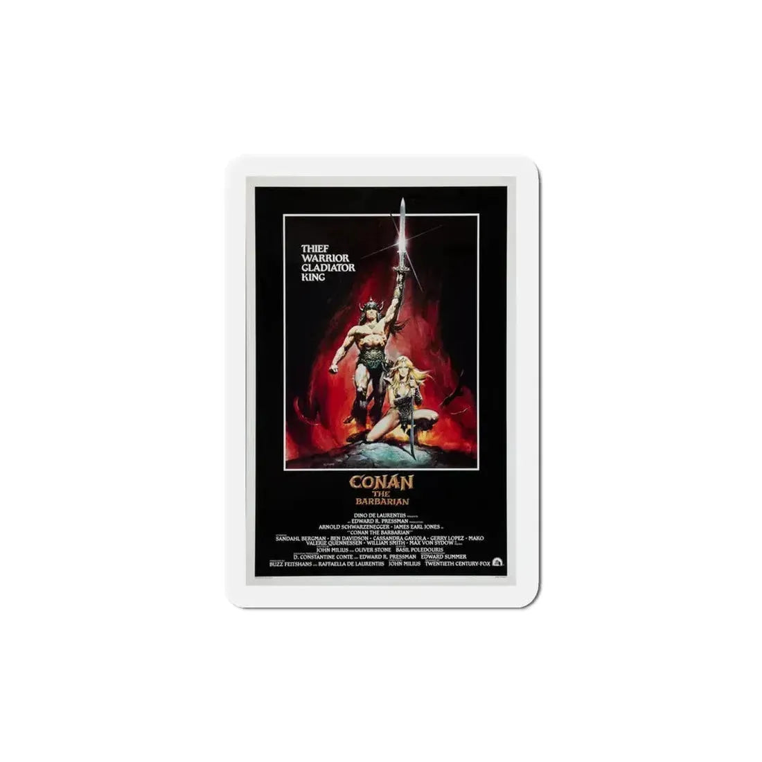 Conan the Barbarian 1982 Movie Poster Refrigerator Magnet 5 Inch - The Sticker Space