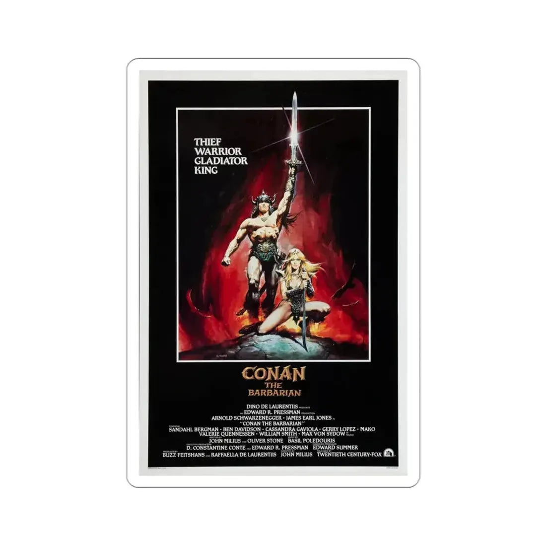 Conan the Barbarian 1982 Movie Poster STICKER Vinyl Die-Cut Decal - The Sticker Space