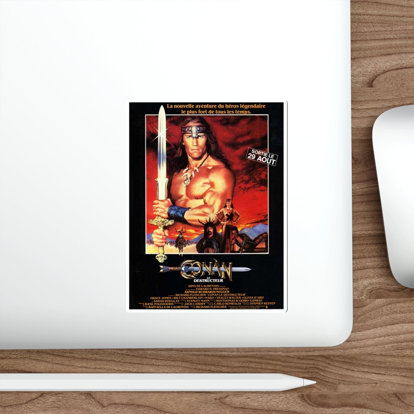 CONAN THE DESTROYER 1984 Movie Poster STICKER Vinyl Die-Cut Decal-The Sticker Space