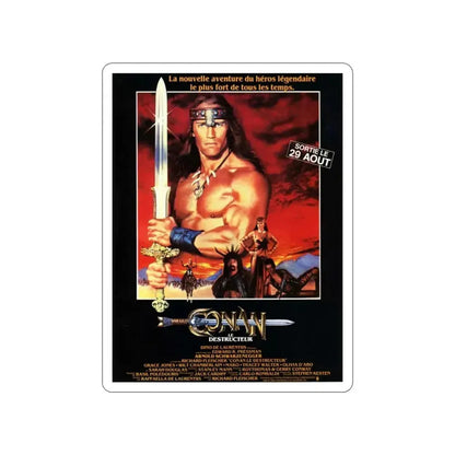 CONAN THE DESTROYER 1984 Movie Poster STICKER Vinyl Die-Cut Decal - The Sticker Space