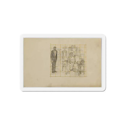 Conceptual Drawings (Magazine Illustration) Refrigerator Magnet 4 Inch Die-Cut - The Sticker Space