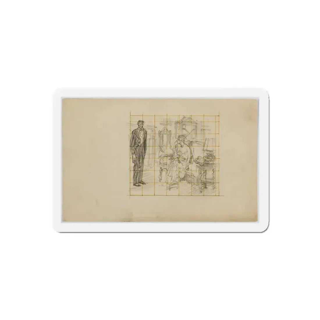Conceptual Drawings (Magazine Illustration) Refrigerator Magnet 5 Inch Die-Cut - The Sticker Space