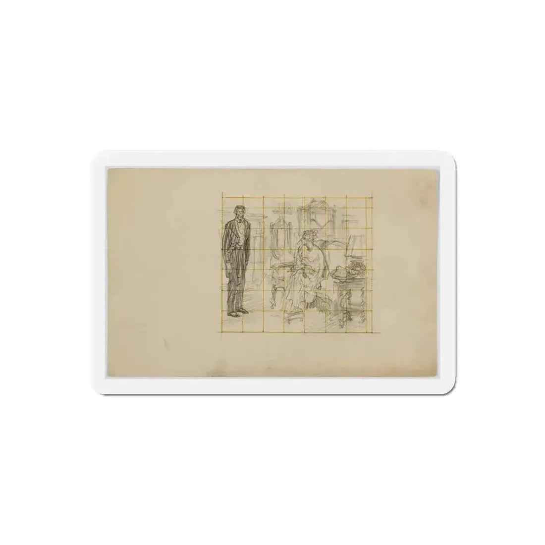Conceptual Drawings (Magazine Illustration) Refrigerator Magnet - The Sticker Space