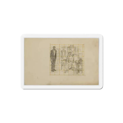 Conceptual Drawings (Magazine Illustration) Refrigerator Magnet - The Sticker Space
