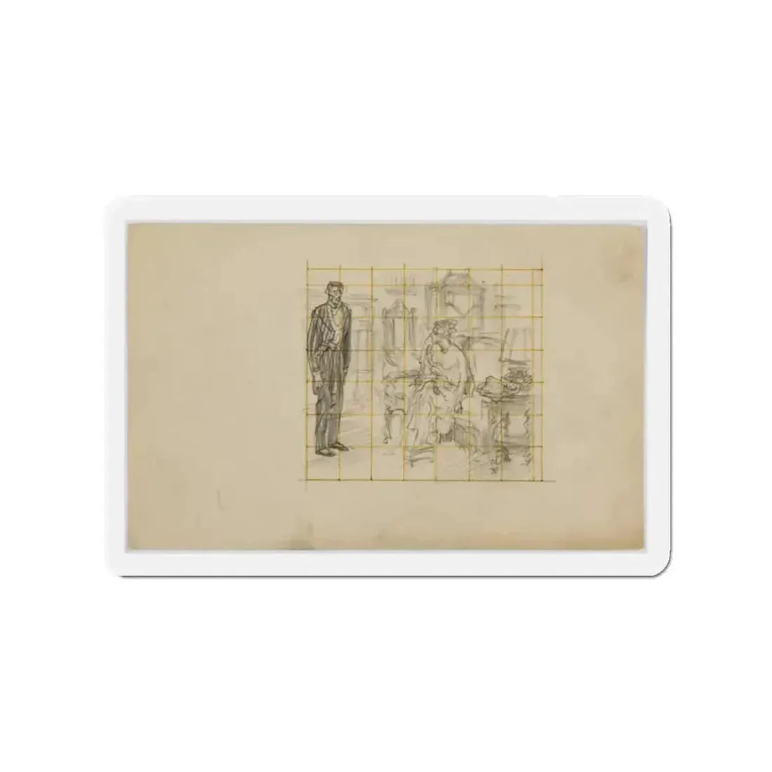 Conceptual Drawings (Magazine Illustration) Refrigerator Magnet - The Sticker Space