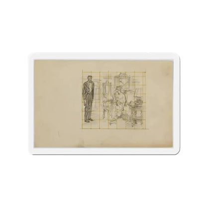 Conceptual Drawings (Magazine Illustration) Refrigerator Magnet - The Sticker Space