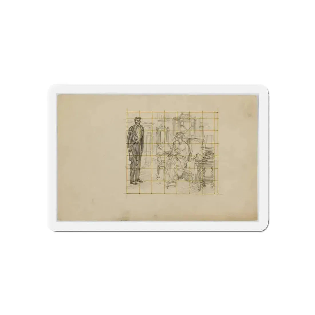 Conceptual Drawings (Magazine Illustration) Refrigerator Magnet - The Sticker Space