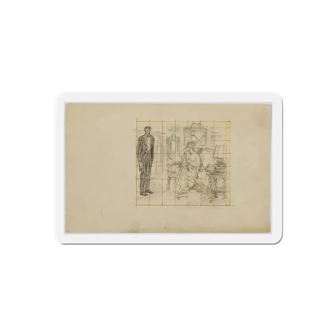 Conceptual Drawings (Magazine Illustration) Refrigerator Magnet - The Sticker Space