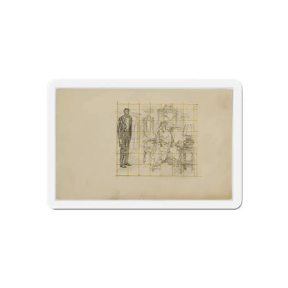 Conceptual Drawings (Magazine Illustration) Refrigerator Magnet - The Sticker Space