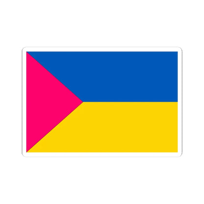 Conceptual Flag of Raspberry Ukraine (Ukraine) STICKER Vinyl Kiss-Cut Decal 4 Inch White - The Sticker Space