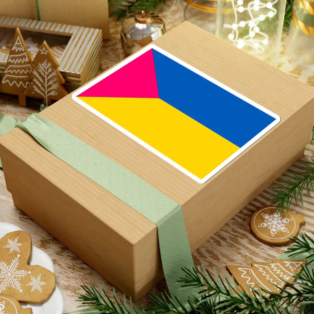 Conceptual Flag of Raspberry Ukraine (Ukraine) STICKER Vinyl Kiss-Cut Decal - The Sticker Space