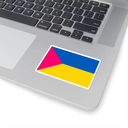 Conceptual Flag of Raspberry Ukraine (Ukraine) STICKER Vinyl Kiss-Cut Decal - The Sticker Space