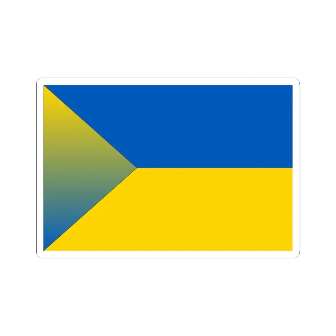 Conceptual flag of Yellow Ukraine (Ukraine) STICKER Vinyl Kiss-Cut Decal 3 Inch White - The Sticker Space