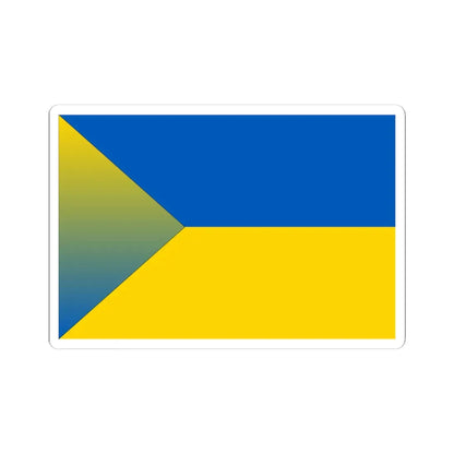 Conceptual flag of Yellow Ukraine (Ukraine) STICKER Vinyl Kiss-Cut Decal 4 Inch White - The Sticker Space