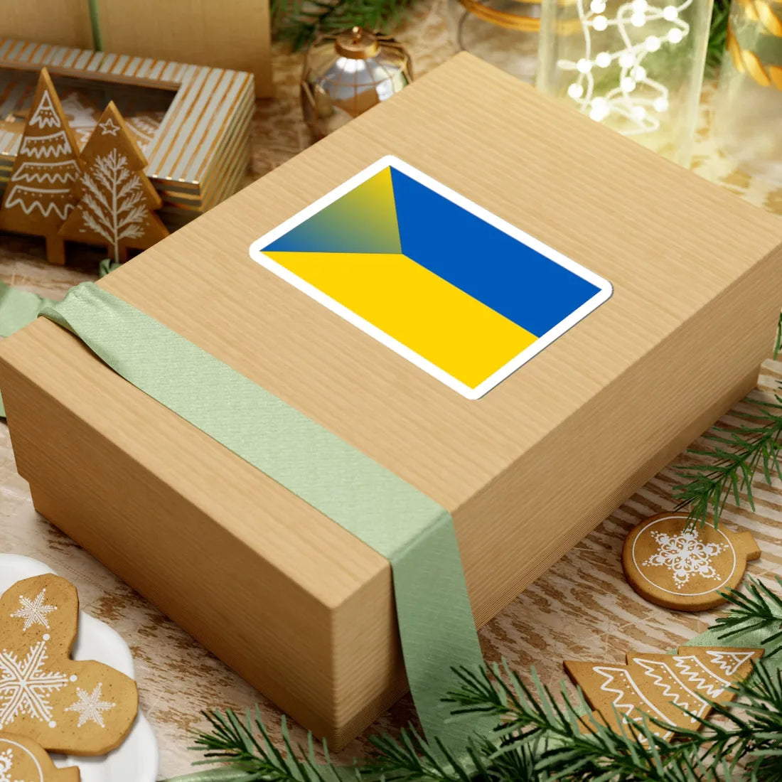 Conceptual flag of Yellow Ukraine (Ukraine) STICKER Vinyl Kiss-Cut Decal - The Sticker Space