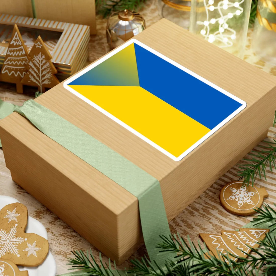 Conceptual flag of Yellow Ukraine (Ukraine) STICKER Vinyl Kiss-Cut Decal - The Sticker Space