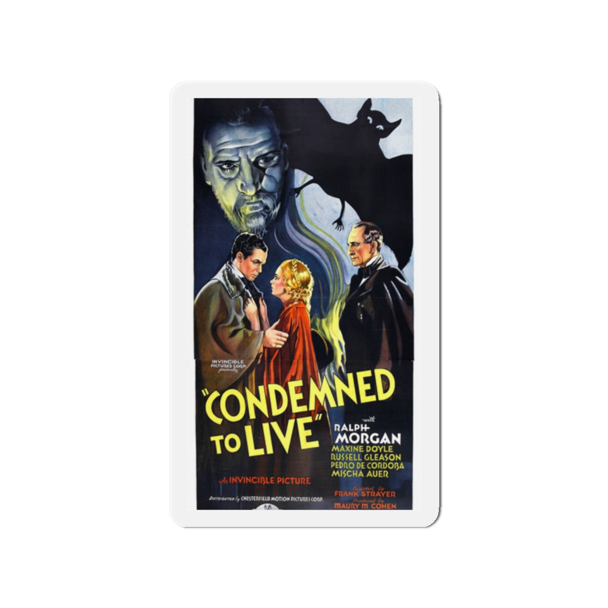 CONDEMNED TO LIVE 1935 Movie Poster - Die-Cut Magnet-2" x 2"-The Sticker Space