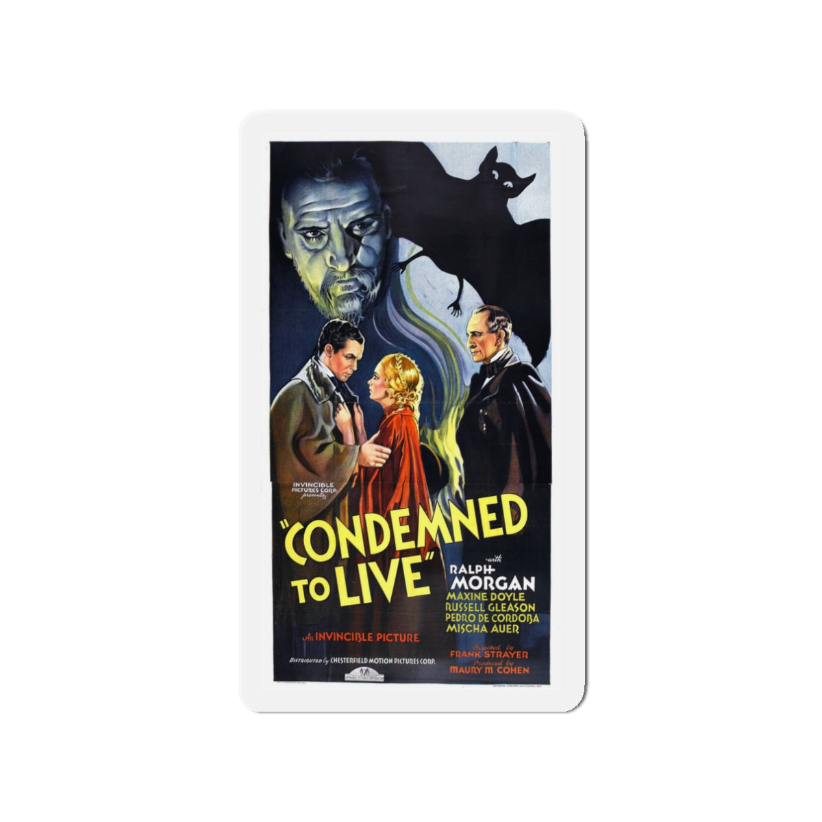 CONDEMNED TO LIVE 1935 Movie Poster - Die-Cut Magnet-3" x 3"-The Sticker Space