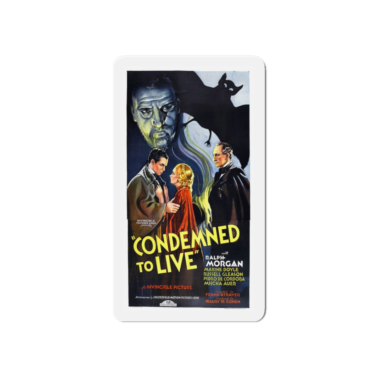 CONDEMNED TO LIVE 1935 Movie Poster - Die-Cut Magnet-6 × 6"-The Sticker Space