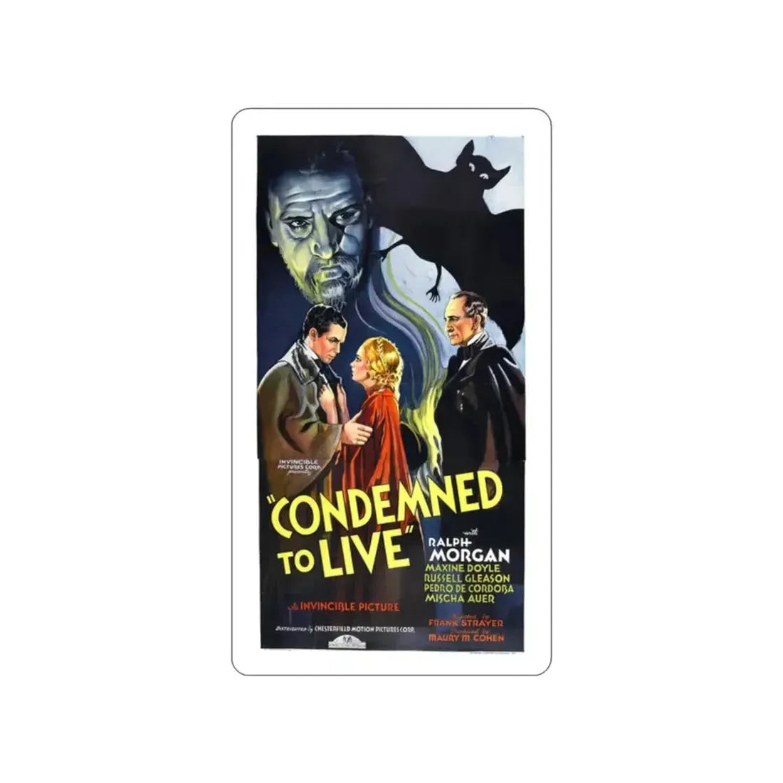 CONDEMNED TO LIVE 1935 Movie Poster STICKER Vinyl Die-Cut Decal - The Sticker Space
