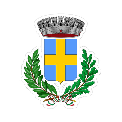 Conegliano-Stemma corona da comune (Italy) (Coat of Arms) STICKER Vinyl Kiss-Cut Decal 4 Inch White - The Sticker Space
