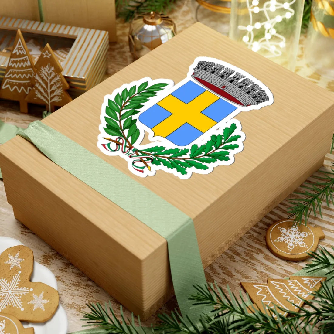 Conegliano-Stemma corona da comune (Italy) (Coat of Arms) STICKER Vinyl Kiss-Cut Decal - The Sticker Space