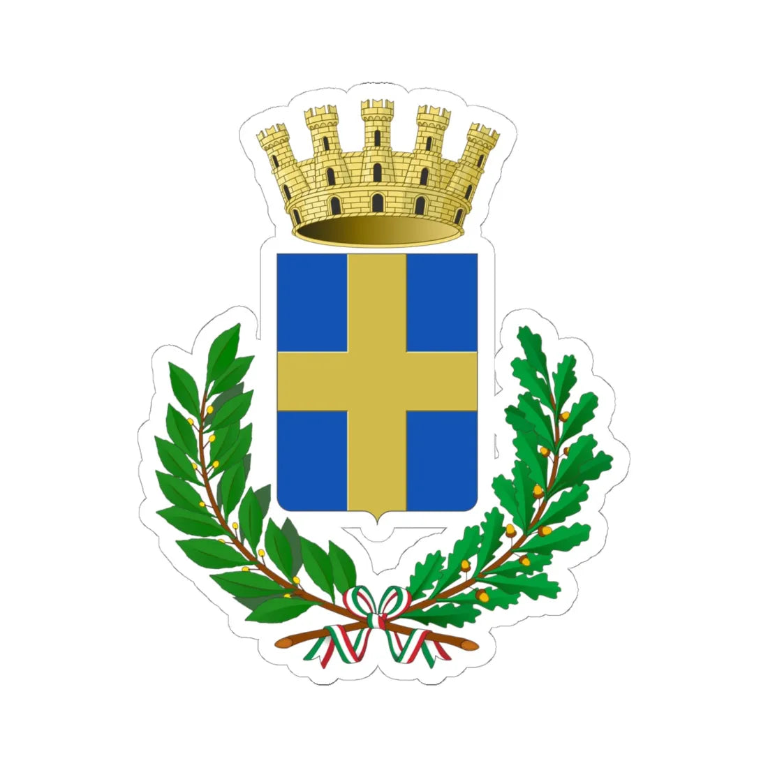 Conegliano TV-Stemma (Italy) (Coat of Arms) STICKER Vinyl Kiss-Cut Decal 6 Inch White - The Sticker Space