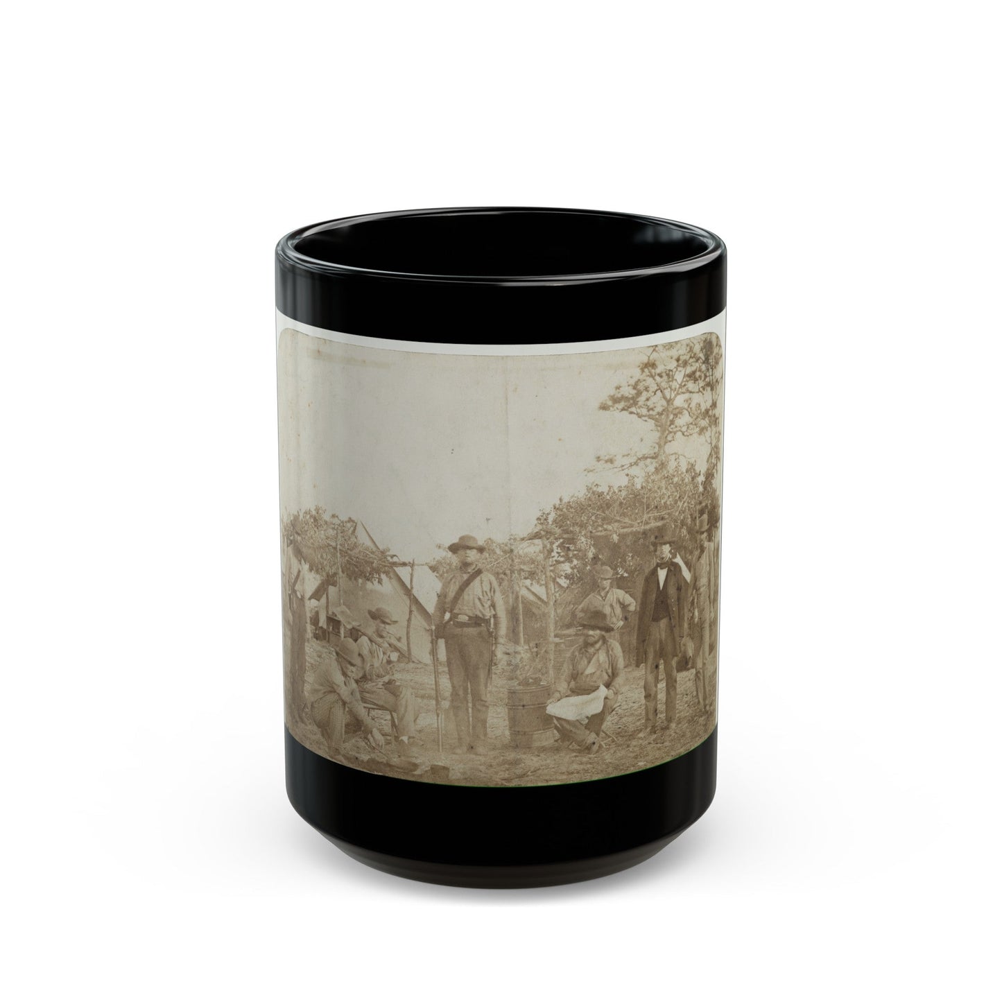 Confederate Camp, Warrington Navy Yard, Pensacola, Florida (U.S. Civil War) Black Coffee Mug-15oz-The Sticker Space