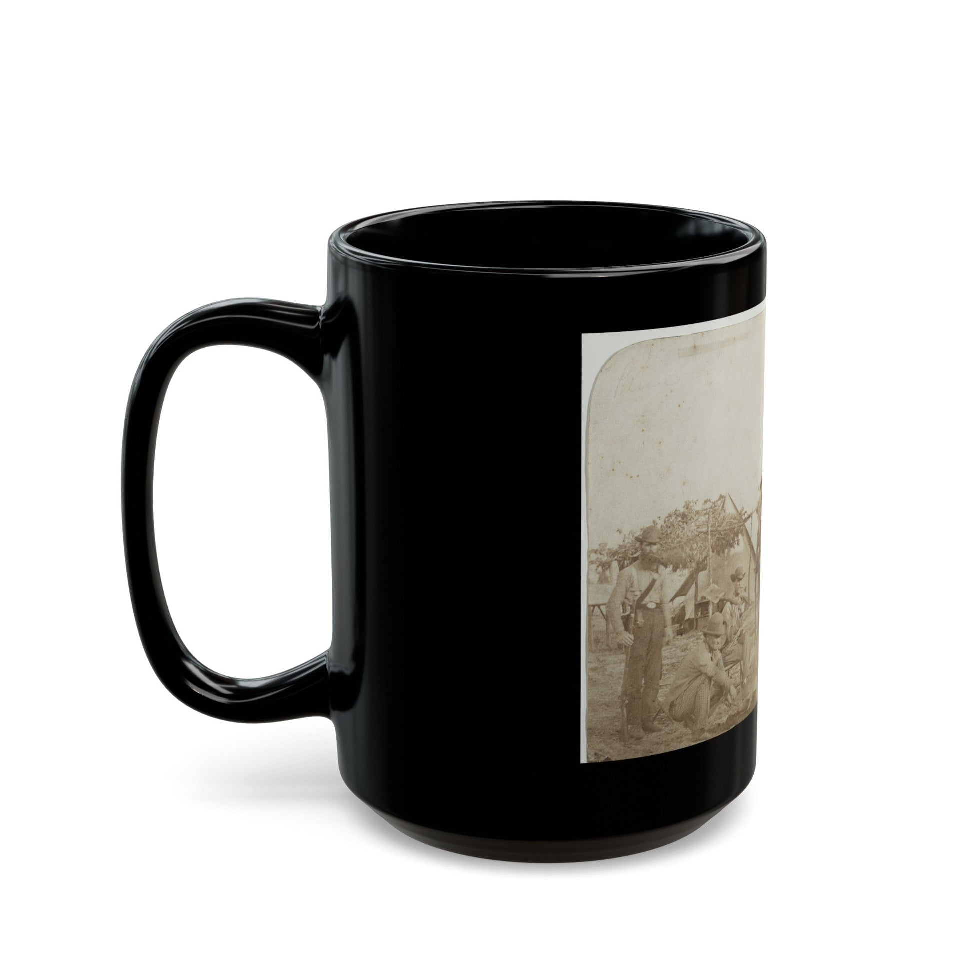 Confederate Camp, Warrington Navy Yard, Pensacola, Florida (U.S. Civil War) Black Coffee Mug-The Sticker Space