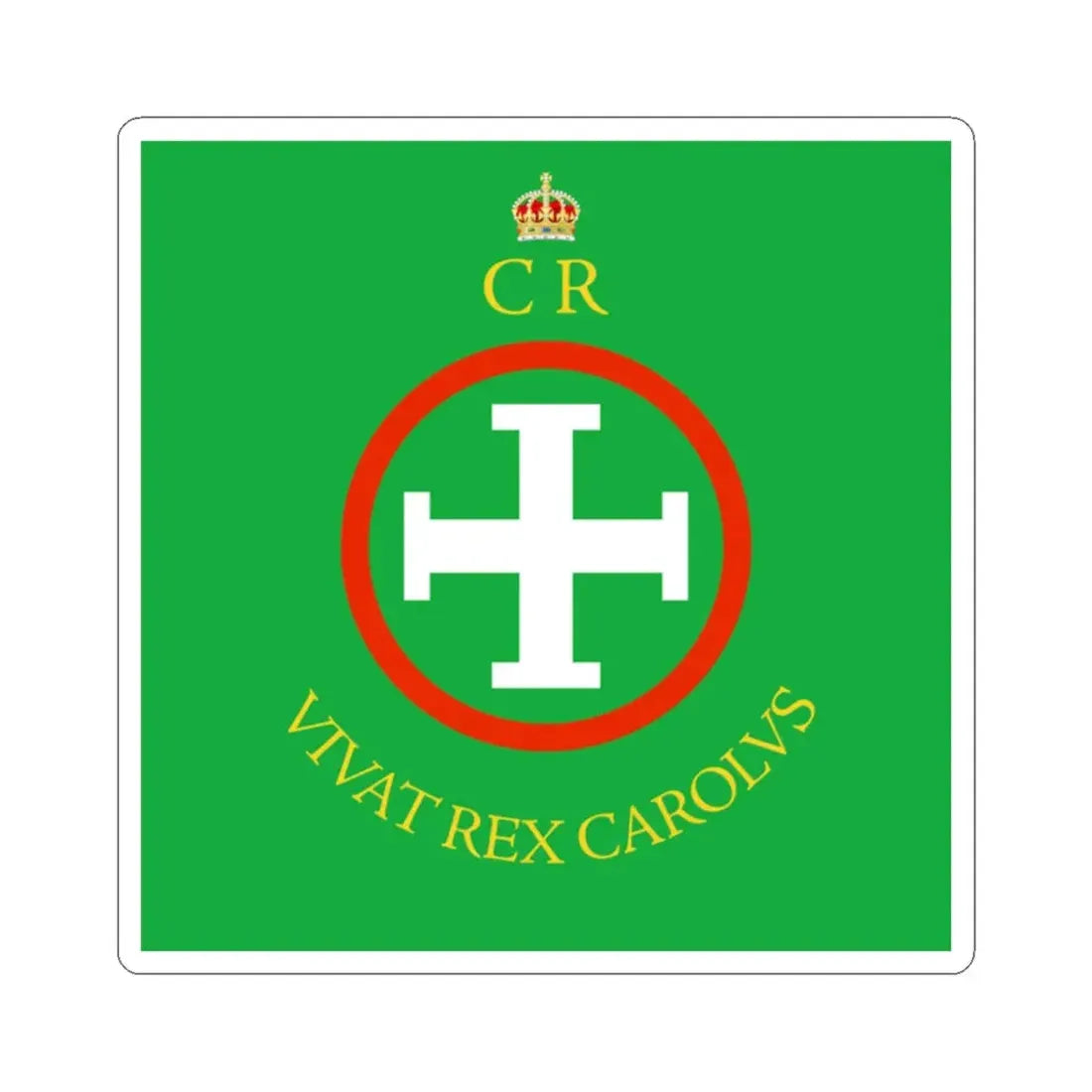 Confederate Ireland battle flag (Ireland) STICKER Vinyl Kiss-Cut Decal 2 Inch White - The Sticker Space