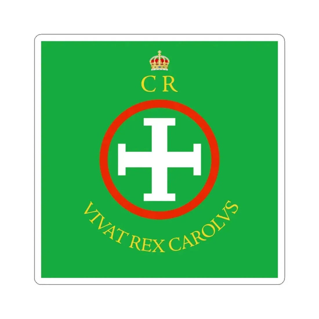 Confederate Ireland battle flag (Ireland) STICKER Vinyl Kiss-Cut Decal 3 Inch White - The Sticker Space