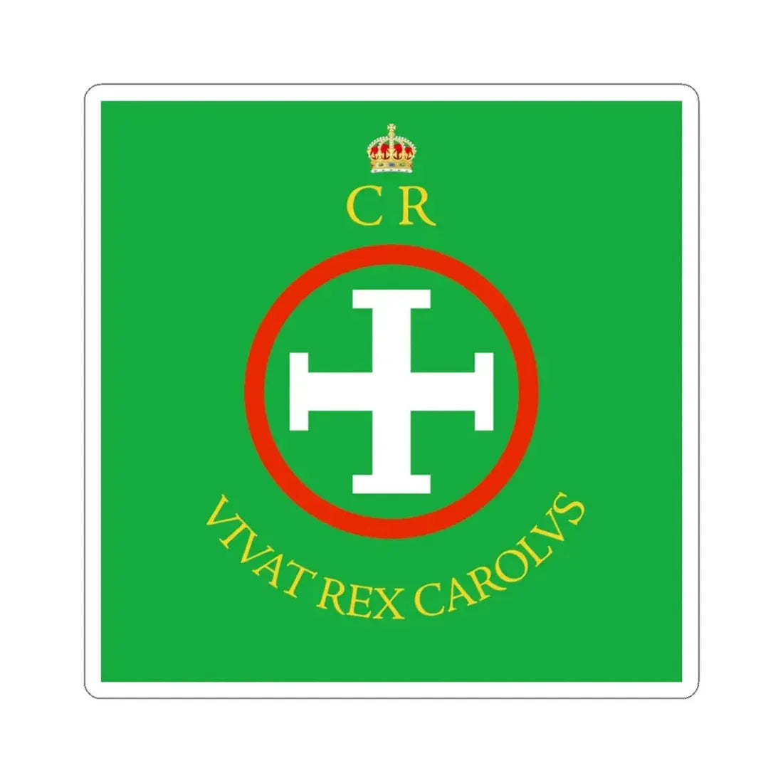 Confederate Ireland battle flag (Ireland) STICKER Vinyl Kiss-Cut Decal 6 Inch White - The Sticker Space