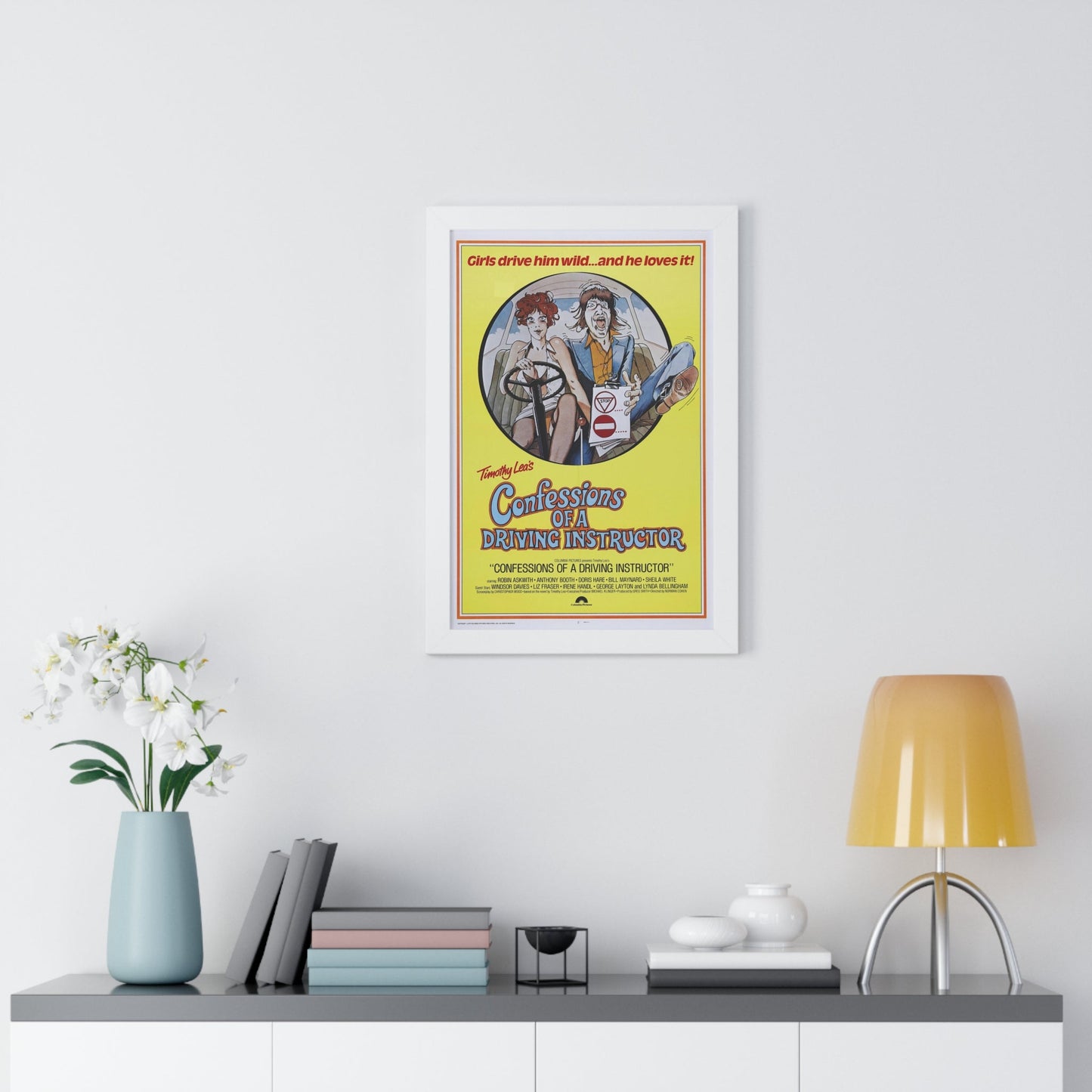 CONFESSIONS OF A DRIVING INSTRUCTOR 1976 - Framed Movie Poster-The Sticker Space