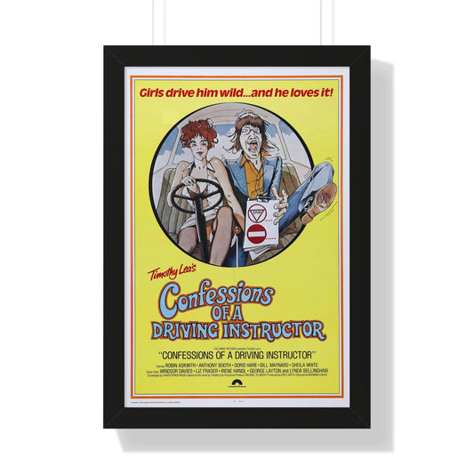 CONFESSIONS OF A DRIVING INSTRUCTOR 1976 - Framed Movie Poster-16″ x 24″-The Sticker Space