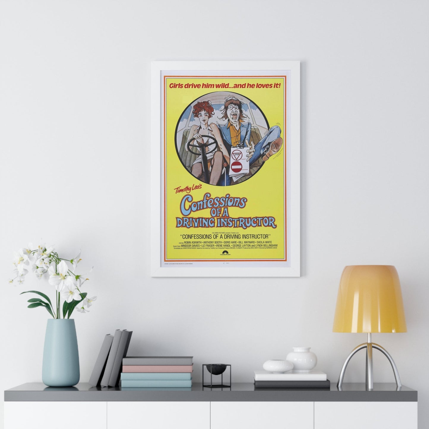 CONFESSIONS OF A DRIVING INSTRUCTOR 1976 - Framed Movie Poster-The Sticker Space