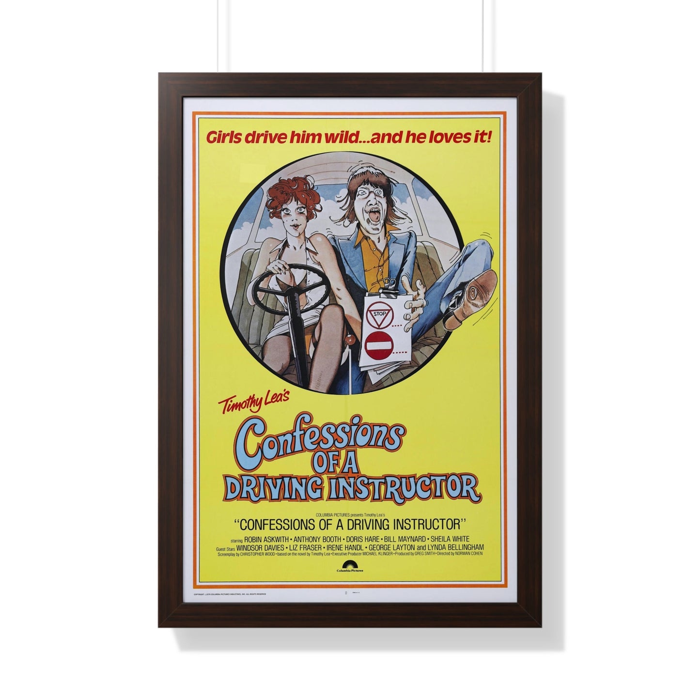 CONFESSIONS OF A DRIVING INSTRUCTOR 1976 - Framed Movie Poster-20" x 30"-The Sticker Space