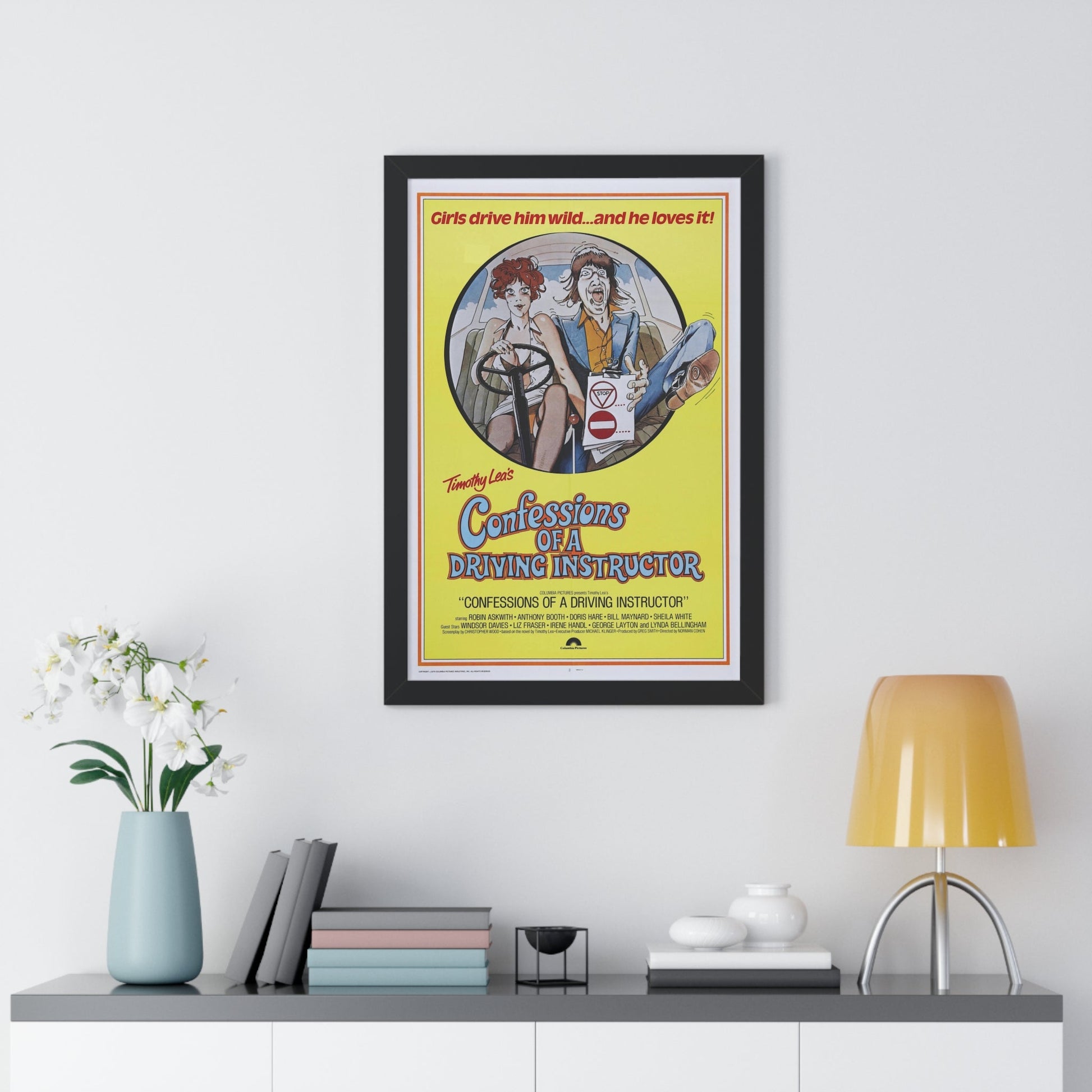 CONFESSIONS OF A DRIVING INSTRUCTOR 1976 - Framed Movie Poster-The Sticker Space