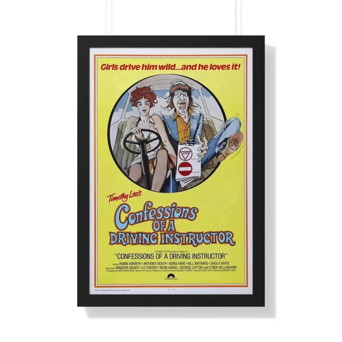 CONFESSIONS OF A DRIVING INSTRUCTOR 1976 - Framed Movie Poster - The Sticker Space
