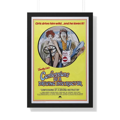 CONFESSIONS OF A DRIVING INSTRUCTOR 1976 - Framed Movie Poster - The Sticker Space
