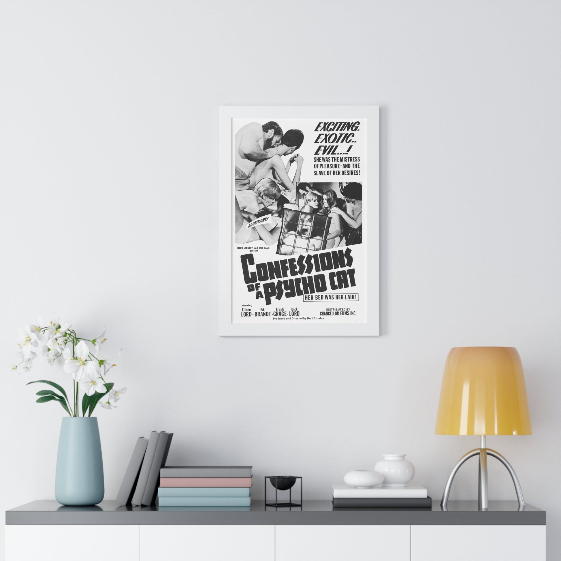 CONFESSIONS OF A PSYCHO CAT 1968 - Framed Movie Poster-The Sticker Space