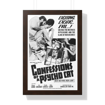 CONFESSIONS OF A PSYCHO CAT 1968 - Framed Movie Poster-16″ x 24″-The Sticker Space