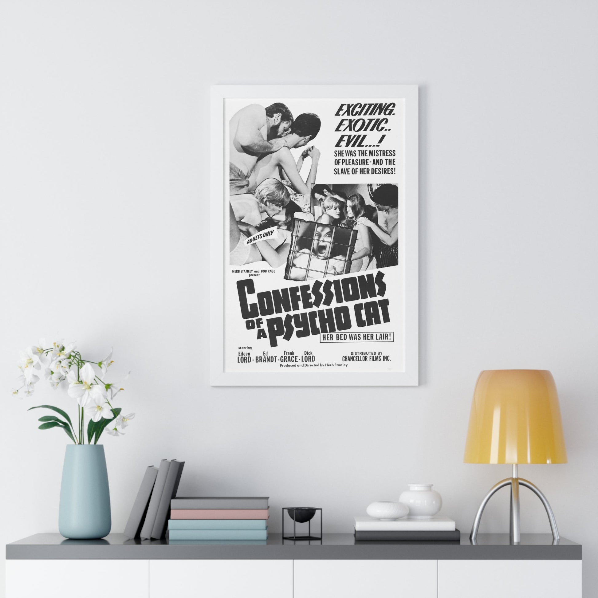 CONFESSIONS OF A PSYCHO CAT 1968 - Framed Movie Poster-The Sticker Space