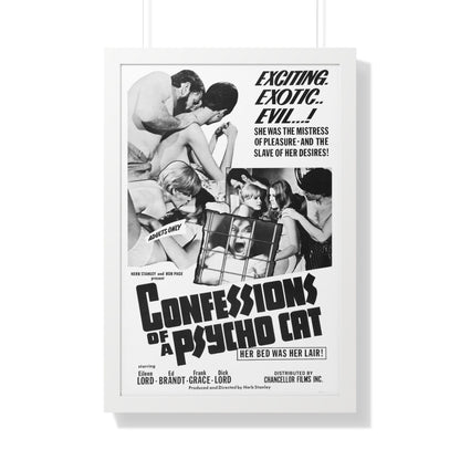 CONFESSIONS OF A PSYCHO CAT 1968 - Framed Movie Poster-20" x 30"-The Sticker Space