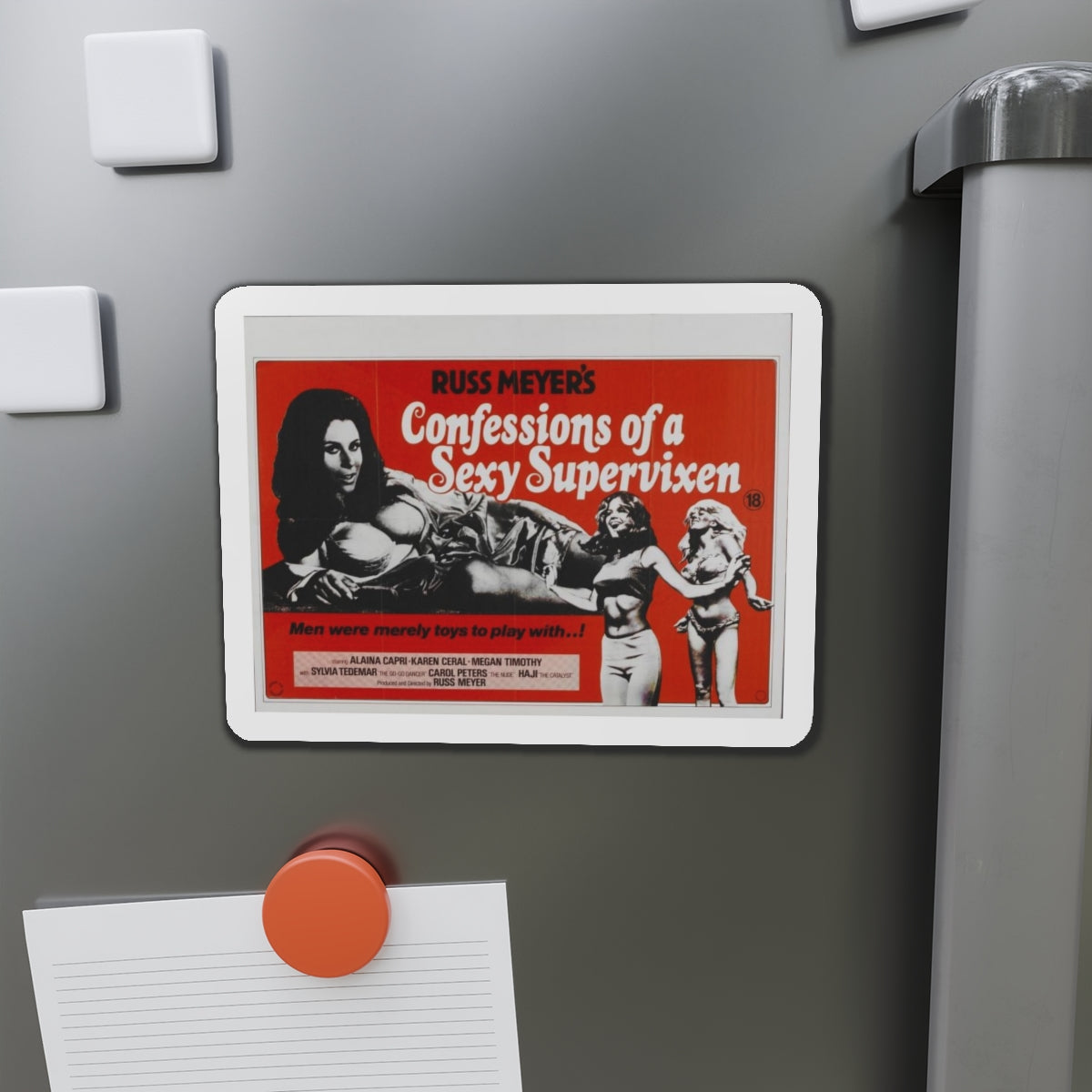 CONFESSIONS OF A SEXY SUPERVIXEN 1967 Movie Poster - Die-Cut Magnet-The Sticker Space