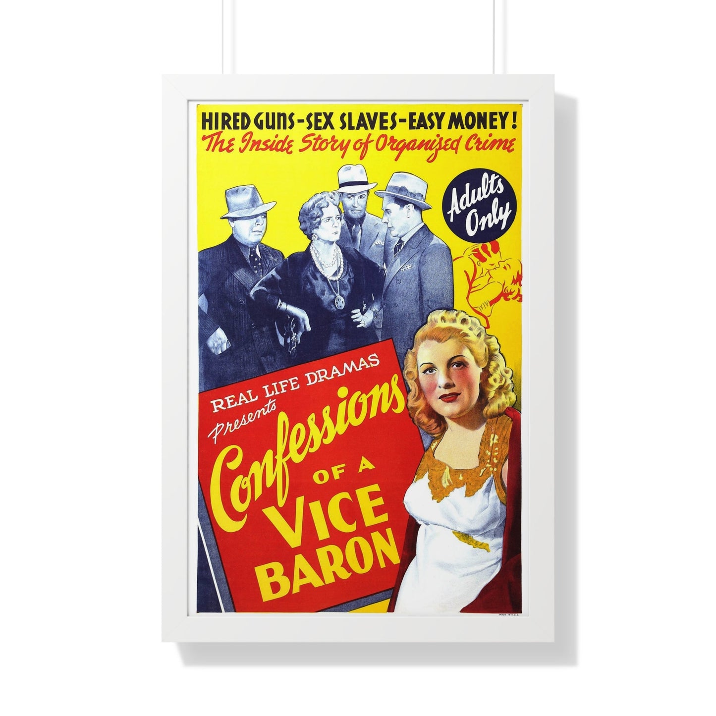 CONFESSIONS OF A VICE BARON 1943 - Framed Movie Poster-20" x 30"-The Sticker Space