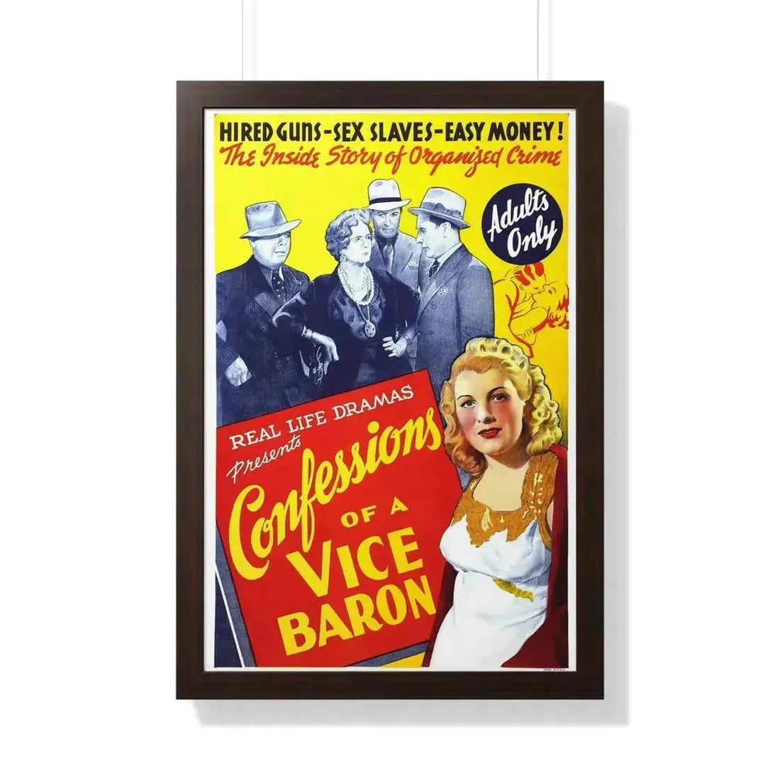 CONFESSIONS OF A VICE BARON 1943 - Framed Movie Poster - The Sticker Space