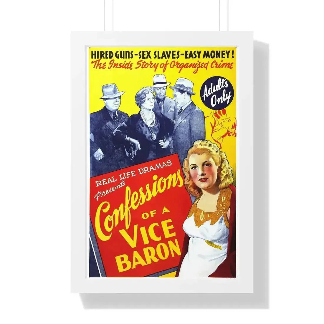 CONFESSIONS OF A VICE BARON 1943 - Framed Movie Poster - The Sticker Space